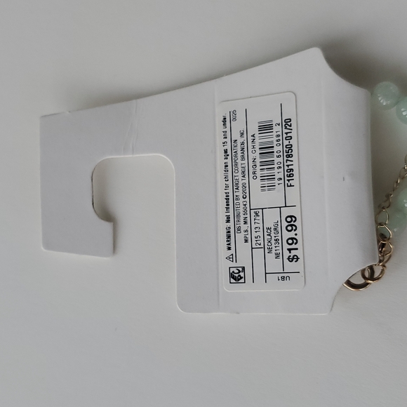 Green Radiate Love and Happiness Semi Precious Long Adjustable Necklace w Tassel - Picture 5 of 5